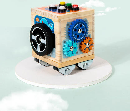 Montessori Kids LED Light Busy Board | Sensory Switch Activity Toy for Baby & Toddler Learning (Ages 2-6) | Perfect for Travel & Education
