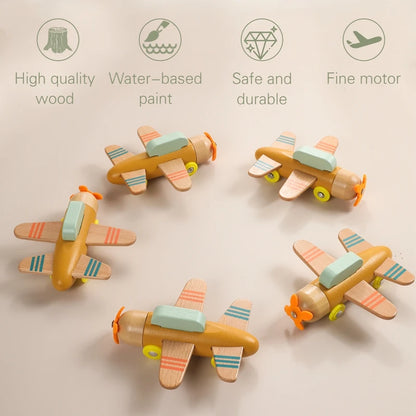 Montessori Wooden Train Toy for Kids | Baby Educational Learning Toy | Eco-Friendly Wooden Trolley for Early Childhood Development