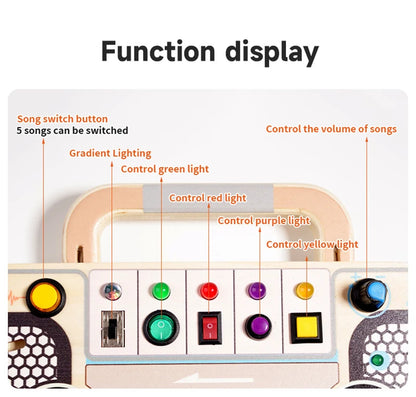 Montessori Kids LED Light Busy Board | Sensory Switch Activity Toy for Baby & Toddler Learning (Ages 2-6) | Perfect for Travel & Education