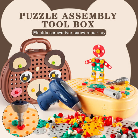 Montessori Electric Drill Toolbox – Educational Tool Set for Kids’ Creative and Pretend Play