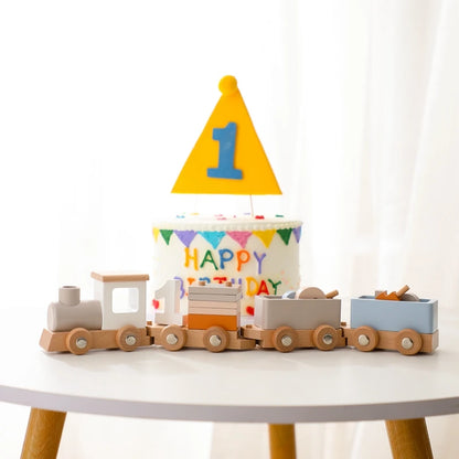 Montessori Wooden Train Toy for Kids | Baby Educational Learning Toy | Eco-Friendly Wooden Trolley for Early Childhood Development