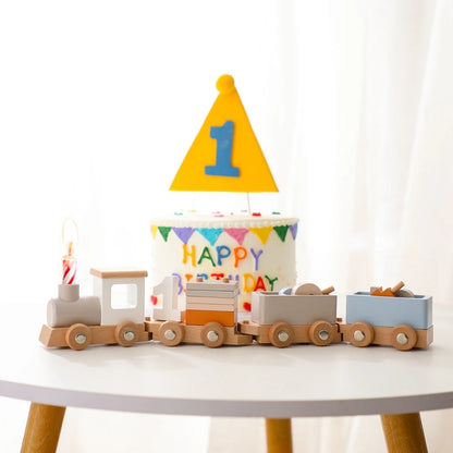 Montessori Wooden Train Toy for Kids | Baby Educational Learning Toy | Eco-Friendly Wooden Trolley for Early Childhood Development