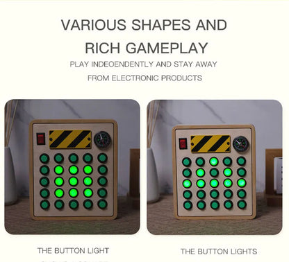 Montessori Kids LED Light Busy Board | Sensory Switch Activity Toy for Baby & Toddler Learning (Ages 2-6) | Perfect for Travel & Education