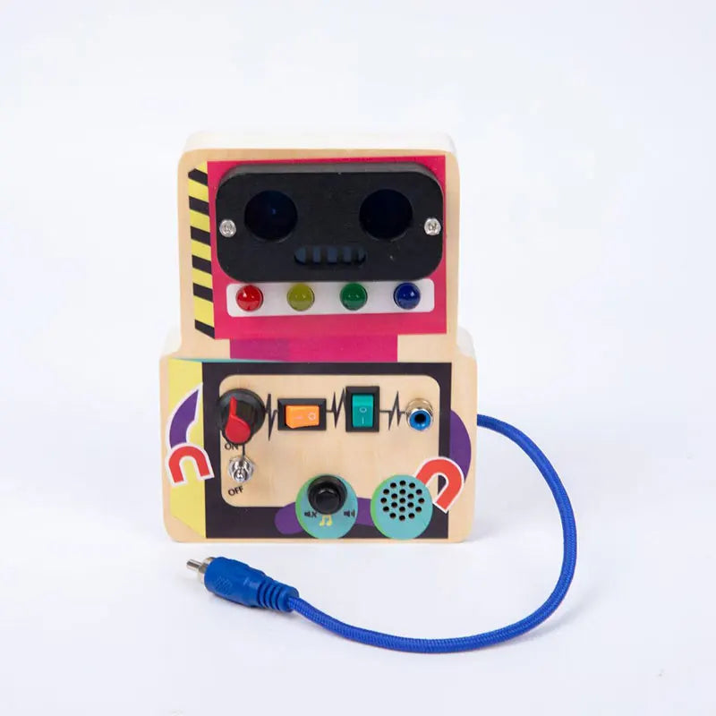Montessori Kids LED Light Busy Board | Sensory Switch Activity Toy for Baby & Toddler Learning (Ages 2-6) | Perfect for Travel & Education